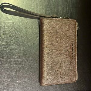 Michael Kors Shimmering Brown Wristlet